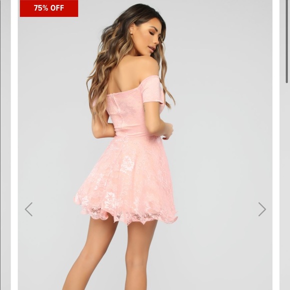 Pretty Diva Fit And Flare Dress - Blush - Picture 2 of 2